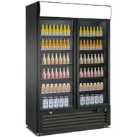 A&S polarny A&S Getränkeühlschrank mit Display und 2 Flügeltüren 750 Liter | 1120x610x1975 mm | schwarz