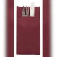 Sovie HORECA Besteckserviette Bordeaux aus Linclass Airlaid Light 40 x 40 cm, 75 Stück - Bestecktasche