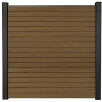 MR-Zaun Linea Steckzaun Quadratisch BPC, Teak co-ex.