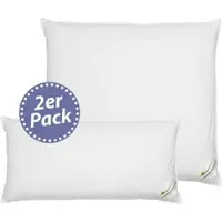 BETTWARENSHOP Doppelpack 3-Kammerkissen Select, Aussen 100% Gänsedaunen 2x 60x80 cm