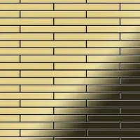 ALLOY Mosaik Fliese Massiv Metall Messing Gewalzt Gold 1,6mm Stark Deedee-bm 1 Paket mit 10 Matten 0,63 m2 Gold
