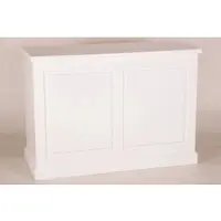 Casa Padrino Shabby Chic Landhaus Stil Theken Schrank Weiß B 140 x T 60 x H 99 cm