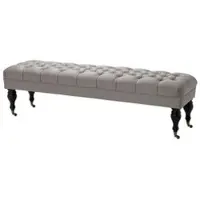 Casa Padrino Luxus Sitzhocker Chesterfield Grau Hocker - Möbel Schlafzimmer Wohnzimmer - Luxus Kollektion