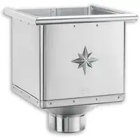 Grömo Wasserfangkasten kubisch, Aluminium, verschiedene Größen (Ausführung: Ø 87mm. 240mm breit)
