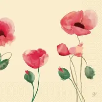 Duni 1250x Tissue-Serviette 40 x 40 cm Poppy Charm 3-lagig
