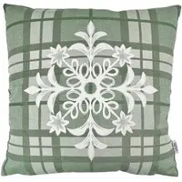 Lazis Kissenhülle Axams 50 x 50cm grün mit Ornament