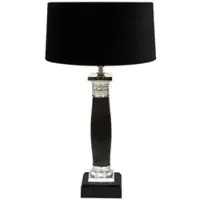 Casa Padrino Luxus Tischleuchte Schwarz Nickel Durchmesser 8 x 40 x H 74 cm- Luxus Hotel Leuchte