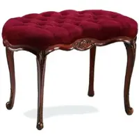 Casa Padrino Luxus Barock Hocker Bordeauxrot / Braun - Handgefertigter Sitzhocker - Wohnzimmer Möbel im Barockstil