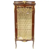 Casa Padrino Barock Vitrine 83 x 48 x H. 176 cm - Barock Möbel - Vitrinenschrank - Wohnzimmerschrank