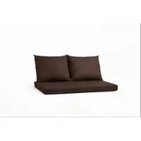 Setgarden Triple Outdoor Palettenkissen Set 120x50x10cm Sitzkissen + Rückenkissen 2x60x50cm 1tlg Braun