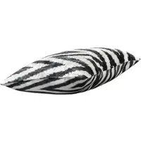Casa Padrino Luxus Kissen Schwarz / Weiß 40 x 40 cm - Wohnzimmer Deko Accessoires