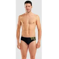 Arena Badehose Slip Herren Kikko - Black-yellow Star - 3