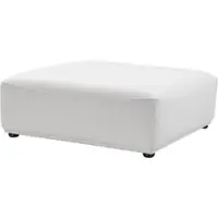Casa Padrino Luxus Hocker Weiß / Schwarz 109 x 109 x H. 42 cm - 4 eckiger Sitzhocker - Luxus Möbel
