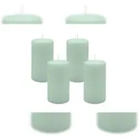 Kopschitz Kerzen 4er Set Stumpenkerzen/Adventskranzkerzen Seafoam Seegrün √ò 70 x 130 mm