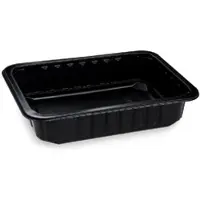 Duni 320 Menü-Schalen PP ungeteilt schwarz 227 x 178 x 50 mm
