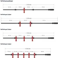 Sportime Kickerstange "Black Dragon", 16 mm, glänzend
