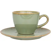 Bonna Sage Snell - Espressotassen und Untertasse - 80 cc - Porcelain - 6er set