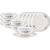 Villeroy & Boch Vieux Luxembourg Suppentassen mit Untertassen