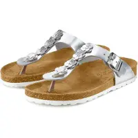 LASCANA Zehentrenner Sandale, Pantolette, offener Schuh, Sommerschuh, silberfarben Größe 36