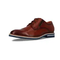 Salamander Schnürschuh , Herren, Gr. 41, Leder, braun (cognac), Basic, Schuhe Schnürschuh, Schnürer, Business Schuh, Halbschuh mit Blockabsatz