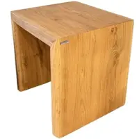 Holz4home Massivholz Hocker Bank aus Eiche mit Baumkante XS