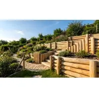 Meingartenversand.de Robinienstämme 300 / 400 cm – naturbelassen, entsplintet & geschliffen, Ø 8–25 cm, für Spielgeräte, Sichtschutz, Pergolen & kreative Gartenprojekte