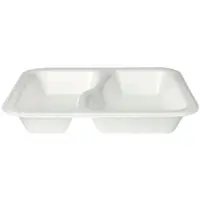 Papstar Starpak 100 Siegelschalen, XPS 2-geteilt weiss laminiert 1000 ml - 4,2 cm x 21,2 cm x 24,7 cm