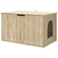 vidaXL Katzenhaus Sonoma 85 x 55 x 50,5 cm Holzwerkstoff