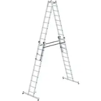 Proregal Sprossen-Stehleiter 4-teilig mit nivello-Traverse 4x10 Sprossen