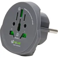 Kopp 473202019 Reiseadapter: Welt nach Europa, für Geräte in Schweiz, Italien, Brasilien, UK, USA/Japan - 3 Stück
