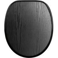Sanilo WC Sitz Black Wood Hochwertiger und Stabiler Toilettendeckel aus Holz