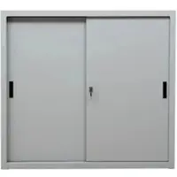 Proregal Schiebetürenschrank Ant | 3 Ordernhöhen | HxBxT 109x120x45 cm | Grau