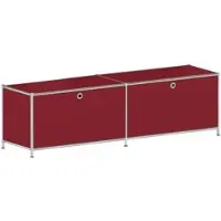 Viasit Sideboard »System 4« - 2 geschlossene Fächer (quer) rot, 152.9x40.4 cm