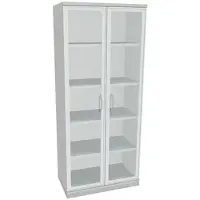 Fm Büromöbel Aktenschrank »Sidney« 5 OH klare Acrylglastüren grau, 80x186.9x44.2 cm
