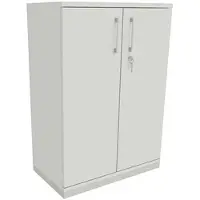 Fm Büromöbel Aktenschrank abschließbar für 3 Ordnerhöhen Breite 80 cm »Oldenburg« grau, 80x113.3x44.2 cm