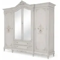 Casa Padrino Luxus Barock Schlafzimmer Schrank Hellgrau 260 cm - Barock Schlafzimmer Möbel