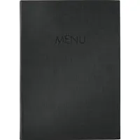Sigel Speisekarten-Mappe MENU A4 1 Stück schwarz, 24x34 cm