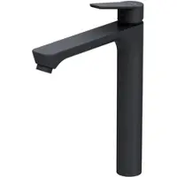 AM.PM Waschtischarmatur Hoch Schwarz Wasserhahn Bad Waschbecken Armatur Einhebelmischer Badarmatur Mischbatterie für Badezimmer Aufsatzwaschbecken