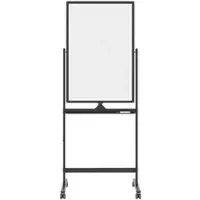 Costway Doppelseitiges mobiles Whiteboard, 60 x 90 cm, höhenverstellbares magnetisches Whiteboard mit Rollen