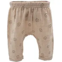 Maximo Schlupfhose , Jungen, Gr. 50/56, N-Gr, beige, Stoff, Obermaterial: 100% Baumwolle, bedruckt, normal lang, Hosen Schlupfhose, mit Löwen- oder Regenbogenmotiv, mit Druck, leicht, bequem, Baumwolle