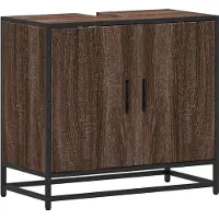 vidaXL Waschbeckenunterschrank Braun Eichen-Optik 65x33x60 cm