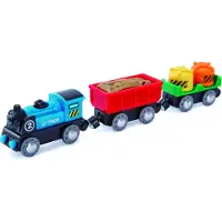 Hape Batteriebetriebener Güterzug Aus Holz Mit Licht 29x5x3.50 Cm