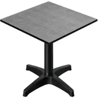 GGM Möbel CPBL | HPL Bistro Tisch | B:T:H 60 x 60 x 78 cm | Beton / Aluminium Schwarz | Klappbar + Zusatzgewicht | Quadratisch