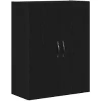 vidaXL Wandmontierter Schrank Schwarz Eichen-Optik 69,5 x 34 x 180 cm