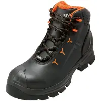 Uvex 2 MACSOLE S3 HI HRO SRC, 11/48, Unisex, Erwachsener, Sicherheitsstiefel, Schwarz, Orange, A, E, ESD, FO, HI, HRO, P, S3, SRC, WRU, Schnürverschluss