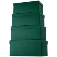 Stewo Geschenkkarton, 4-teilig Hoch, dunkelgrün