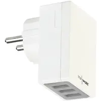 Revolt Kompaktes 3-Port-USB-Wandnetzteil mit Smart-Power-Technologie, 17 Watt