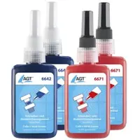 AGT Schrauben- und Muttersicherungsmittel, mittel- und hochfest, 4x 50 ml