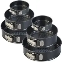 Rosenstein & Söhne 6er-Set antihaft-beschichtete Springformen, je 2x Ø 12/17/21 cm