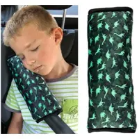 HECKBO Auto Gurt- und Schlafkissen Dinosaurier-Design